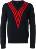 Mp Massimo Piombo V Panel Jumper - Blue