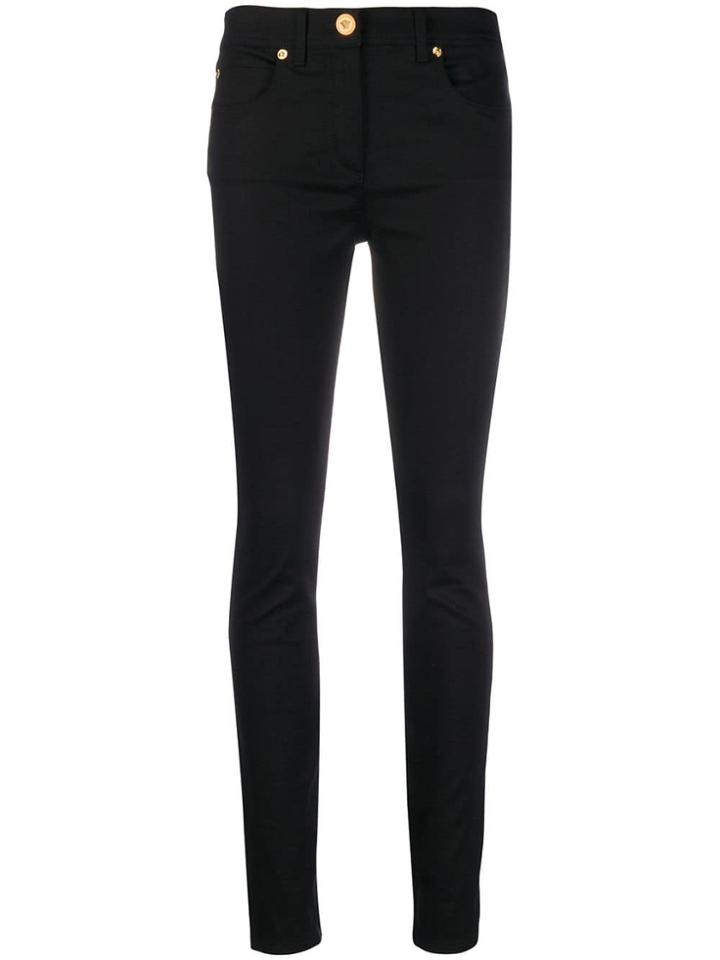 Versace Jersey Skinny Jeans - Black