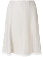 Prada Vintage Pleated Hem A-line Skirt - Nude & Neutrals