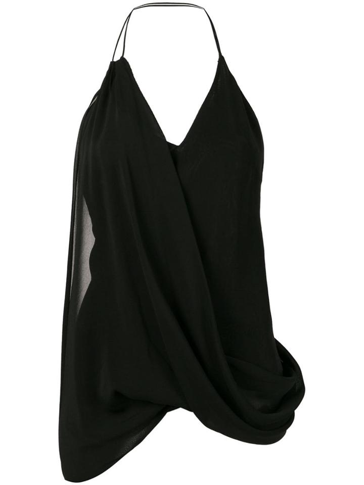 Jacquemus Asymmetric Halter Cami - Black