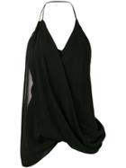 Jacquemus Asymmetric Halter Cami - Black