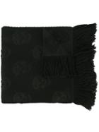 Alexander Mcqueen - Skull Print Wool And Silk Scarf - Women - Silk/wool - One Size, Black, Silk/wool