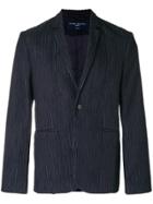 Natural Selection Laser Pinstriped Blazer - Blue