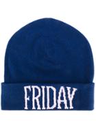 Alberta Ferretti Friday Intarsia Beanie - Blue