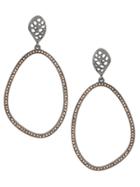 Camila Klein Crystal Embellished Hoop Earrings - Metallic