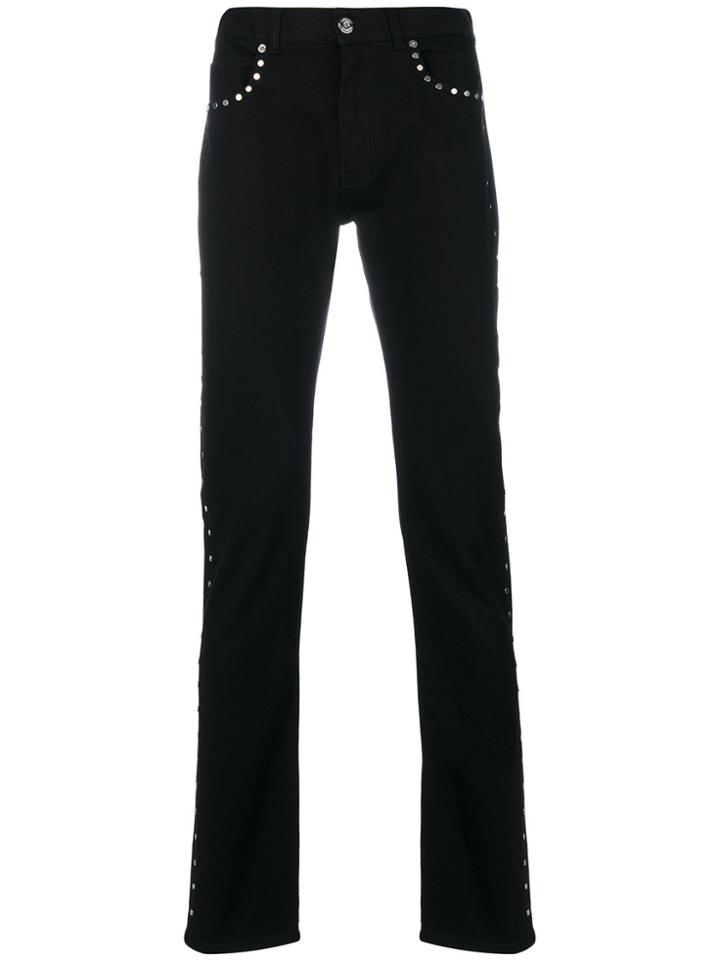 Versace Studded Slim Fit Jeans - Black