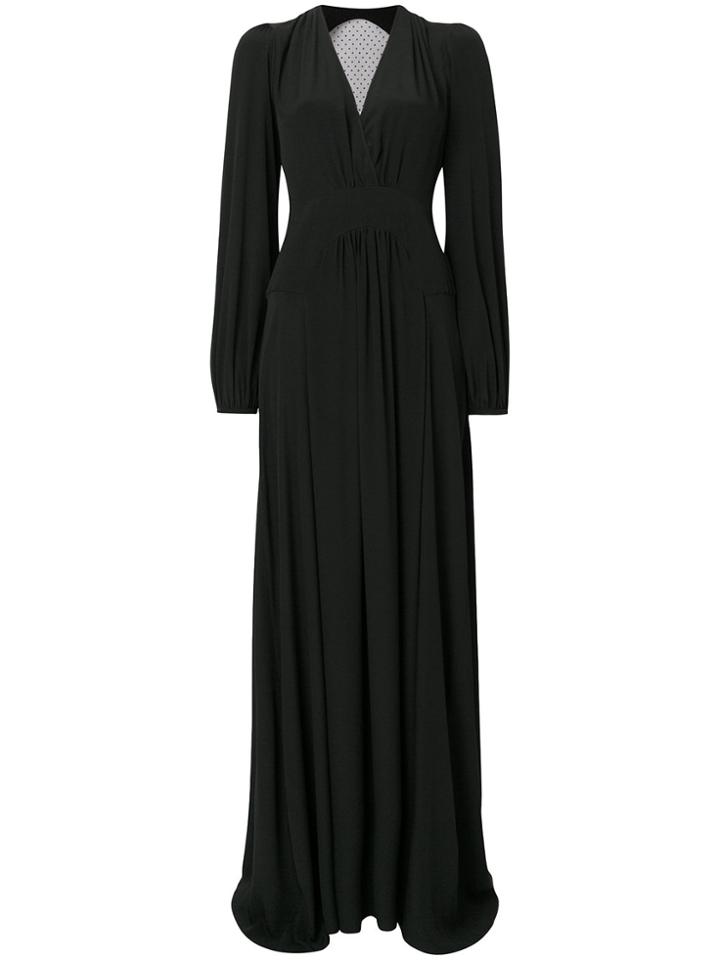 No21 Long V-neck Dress - Black