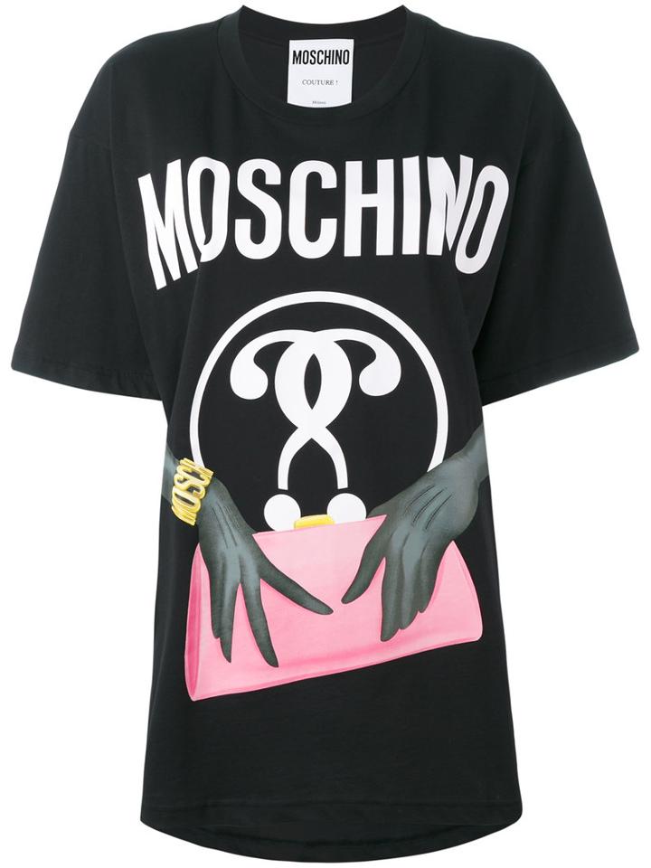 Moschino - Moschino Print T-shirt - Women - Cotton - M, Black, Cotton