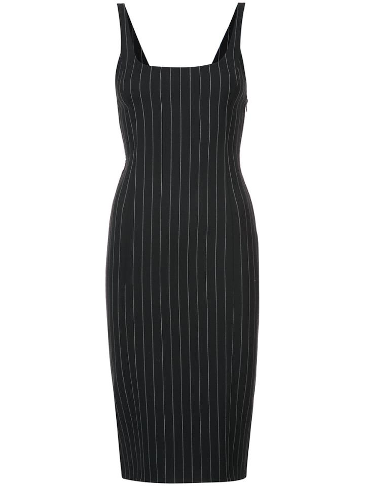 Alexander Wang Pinstripe Racerback Dress - Black