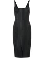 Alexander Wang Pinstripe Racerback Dress - Black