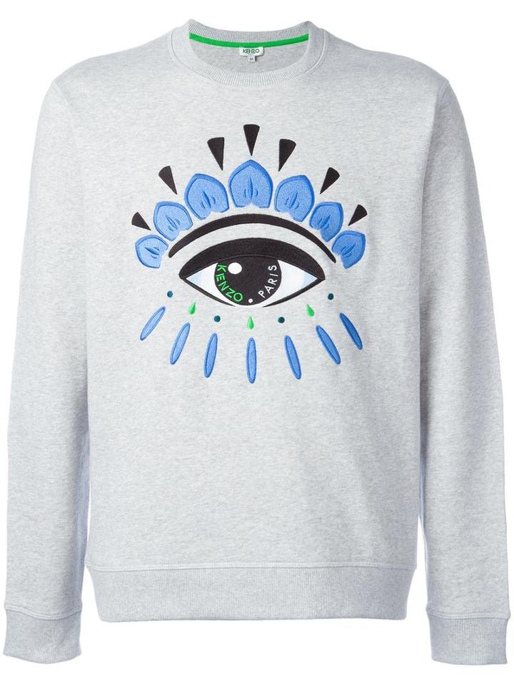 Kenzo Eye Sweatshirt, Men's, Size: Medium, Grey, Cotton/polyester