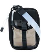 Nana-nana Contrast Messenger Bag - Black