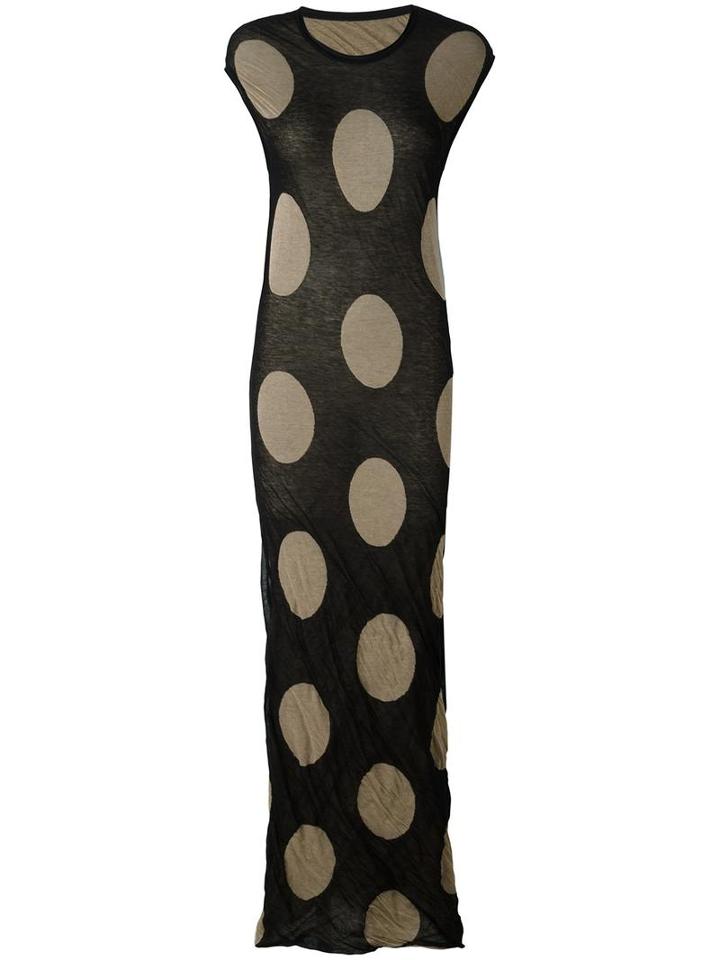 Uma Wang Polka Dot Maxi Dress, Women's, Size: Medium, Black, Cotton