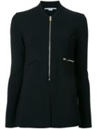 Stella Mccartney Zip Detail Shirt Jacket, Women's, Size: 38, Black, Viscose/polyester