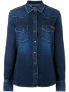 Dolce & Gabbana Western Denim Shirt, Women's, Size: 44, Blue, Cotton/spandex/elastane