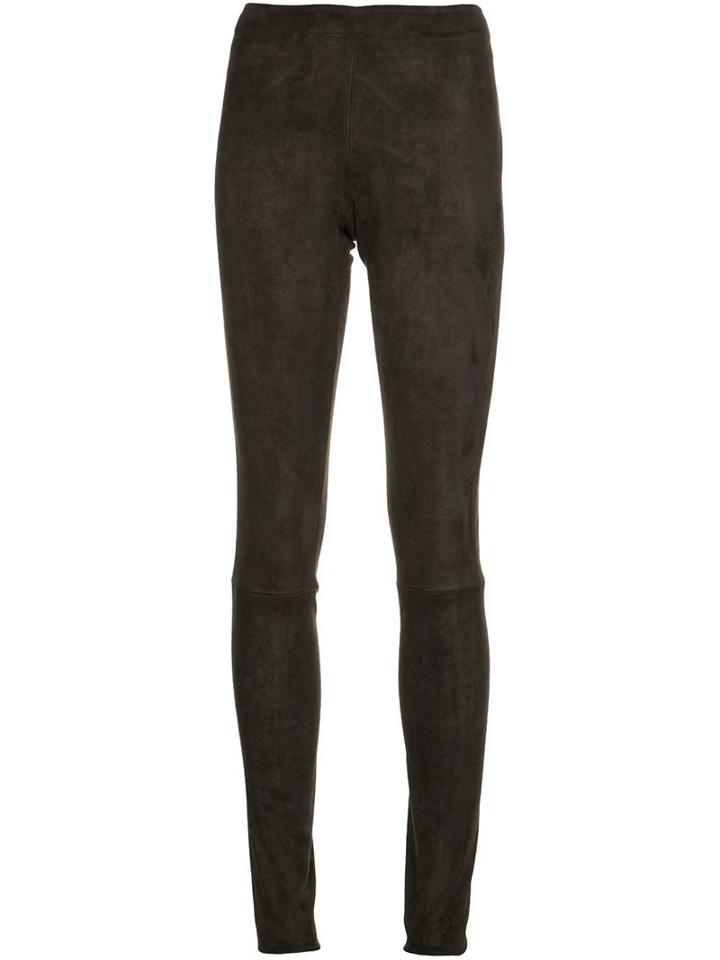 Stouls 'carolyn' Leggings, Women's, Size: Small, Green, Spandex/elastane/lamb Skin/cotton/lyocell