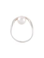 Maison Margiela Pearl Charm Ring, Women's, Size: S, Metallic, Silver/pearls