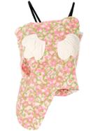 Comme Des Garçons Vintage Heavy Embroidery Top - Pink & Purple