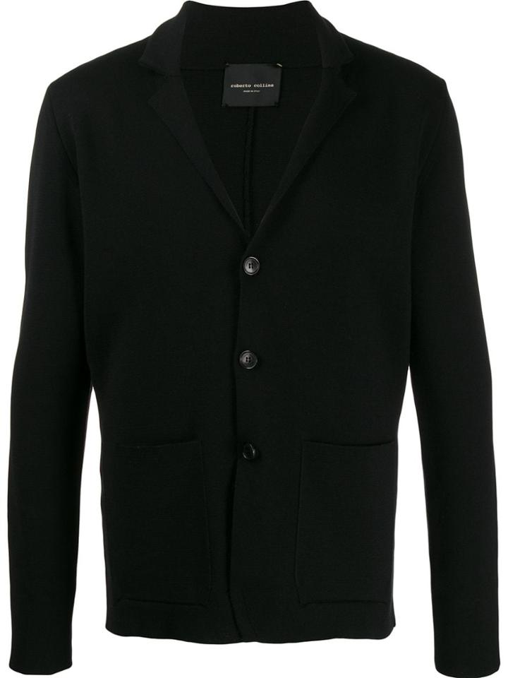 Roberto Collina Knitted Blazer - Black