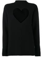 Proenza Schouler - Heart Cut-out Sweater - Women - Silk/cotton/polyester/wool - M, Black, Silk/cotton/polyester/wool