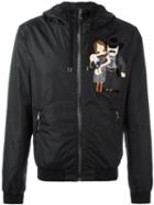 Dolce & Gabbana Cowboy Family Patch Jacket, Men's, Size: 50, Black, Cotton/sheep Skin/shearling/polyamide/wool
