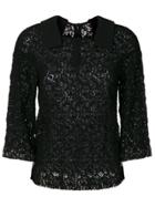 Comme Des Garçons Comme Des Garçons Lace Top With Collar - Black