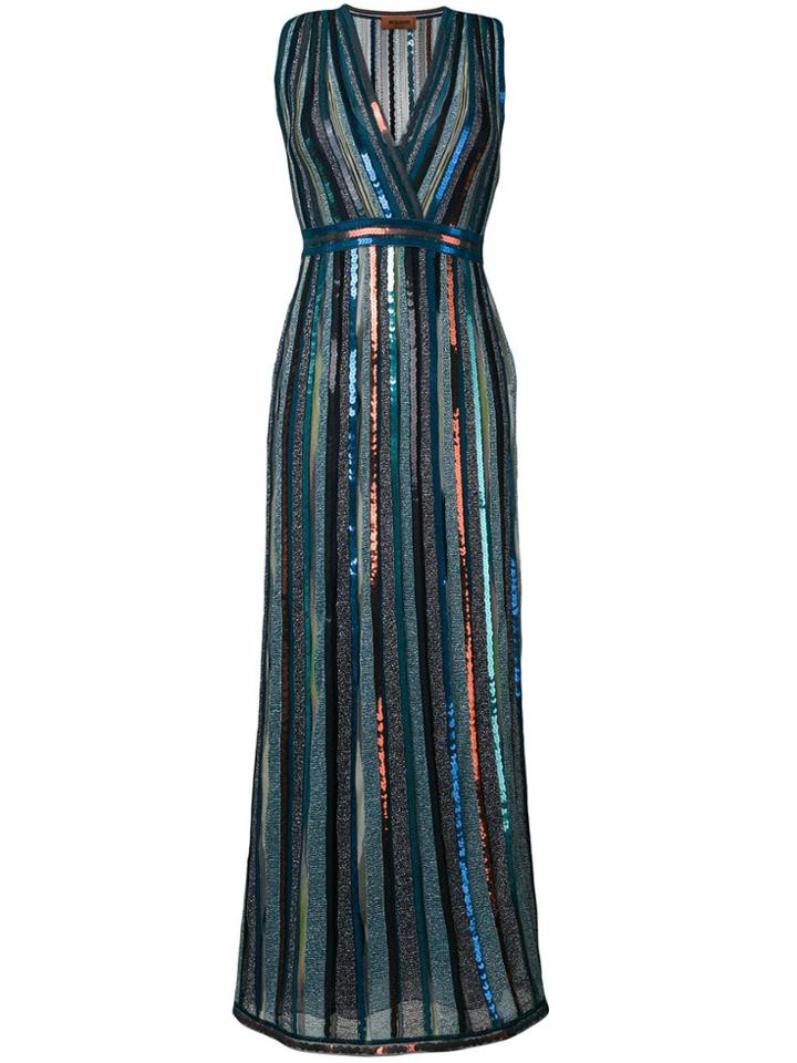 Missoni Glitter V Neck Dress - Blue