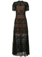 Twin-set Lace Detail Dress - Black