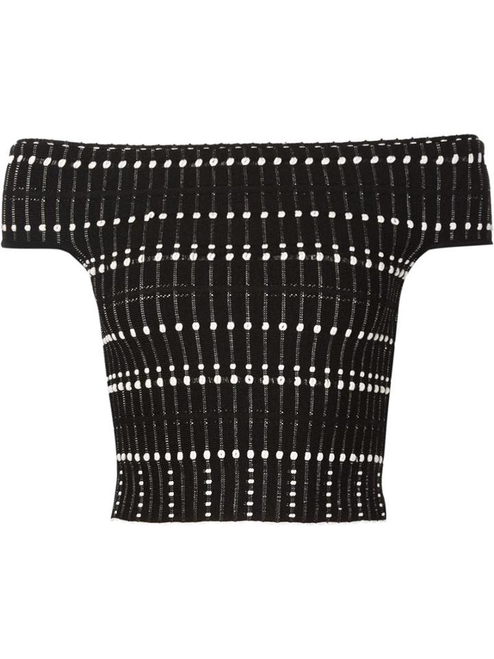 Alexander Mcqueen Off The Shoulder Cropped Top