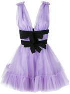 Brognano Bow-detail Flared Dress - Purple