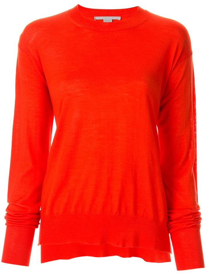 Stella Mccartney Curved-hem Jumper - Orange