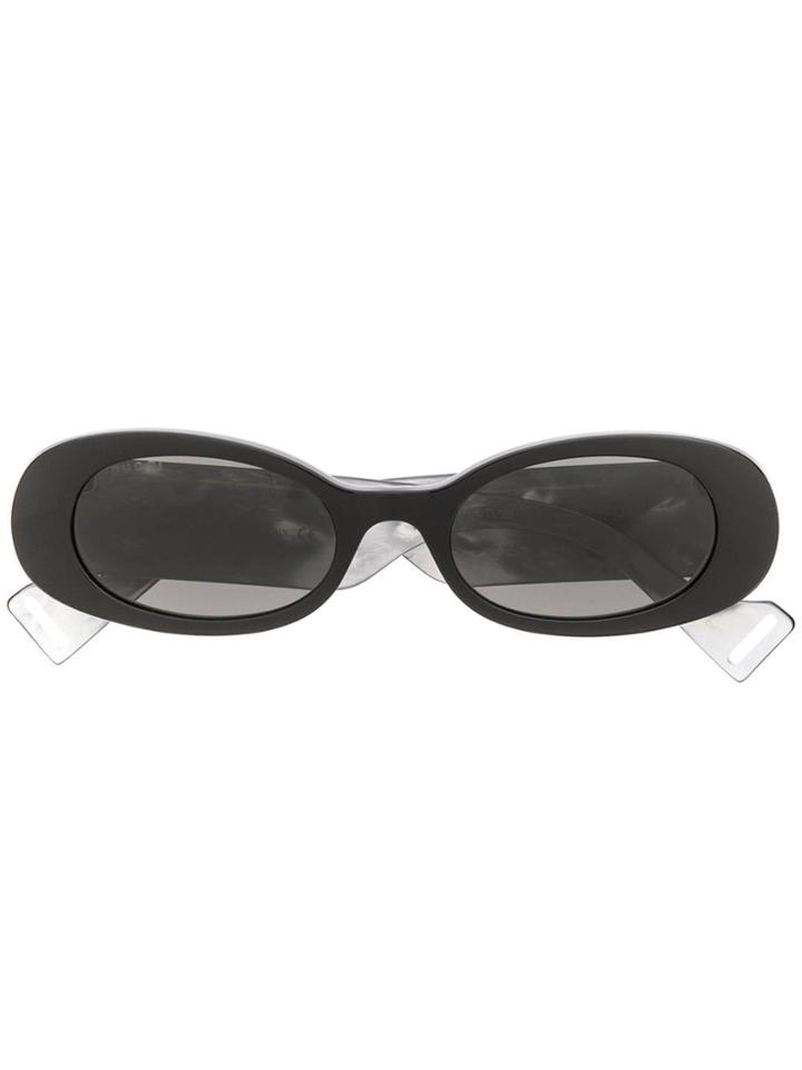Gucci Eyewear Round Mirrored Sunglasses - Black