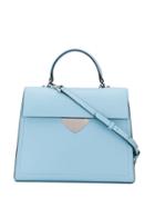 Coccinelle Large Foldover Top Tote - Blue