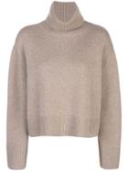 Co Boxy Fit Turtle Neck Jumper - Brown