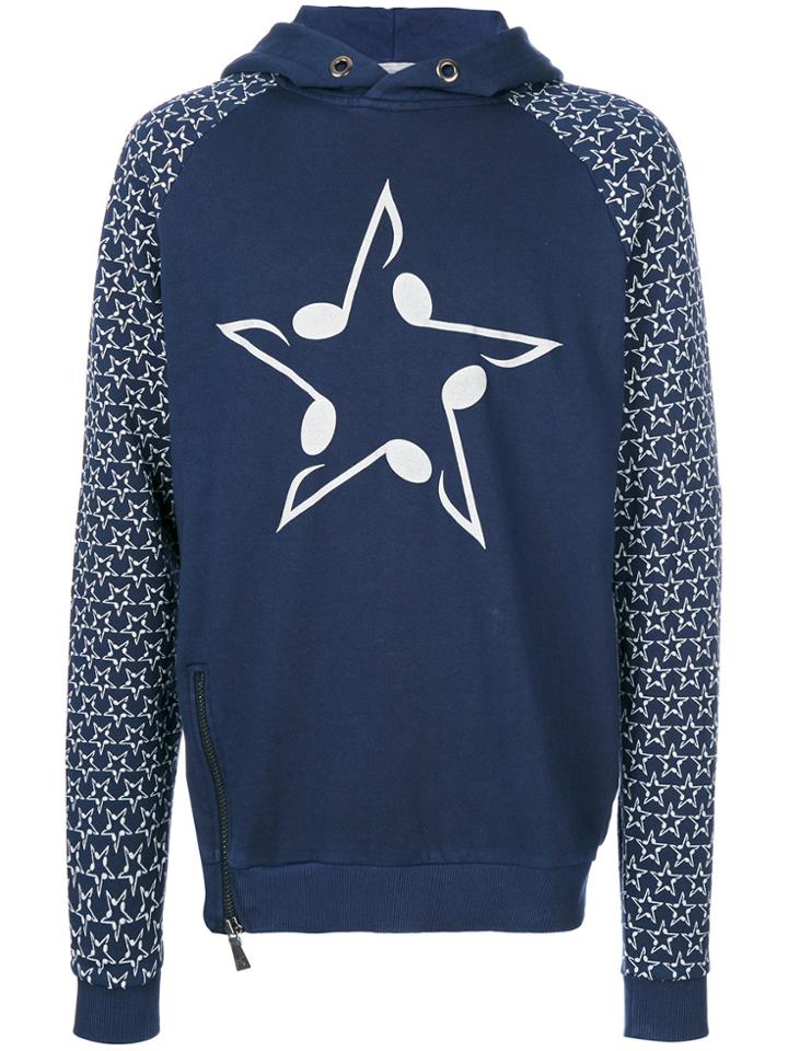 Super Légère Music Star Print Hoodie - Blue