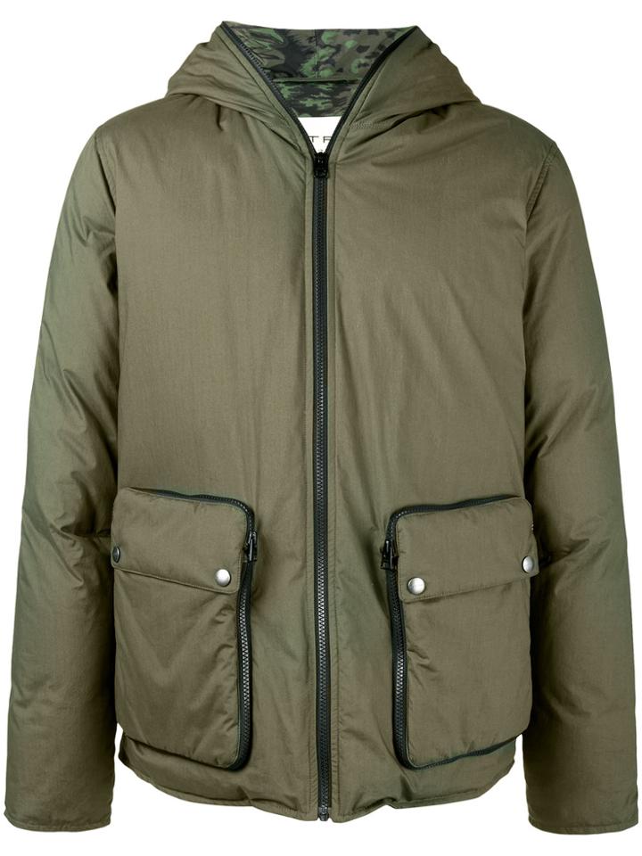 Etro Padded Hood Coat - Green