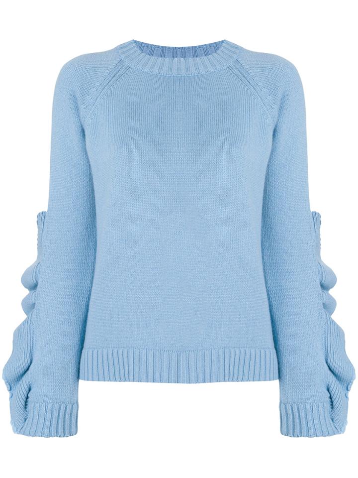Red Valentino Distressed Detail Sweater - Blue