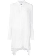 Demoo Parkchoonmoo Long Shirt, Women's, Size: 42, White, Rayon/polyester
