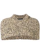 Calvin Klein 205w39nyc Cropped Knit Jumper - Nude & Neutrals