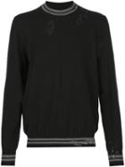 Maison Margiela Distressed Jumper, Men's, Size: Medium, Black, Cotton/polyamide