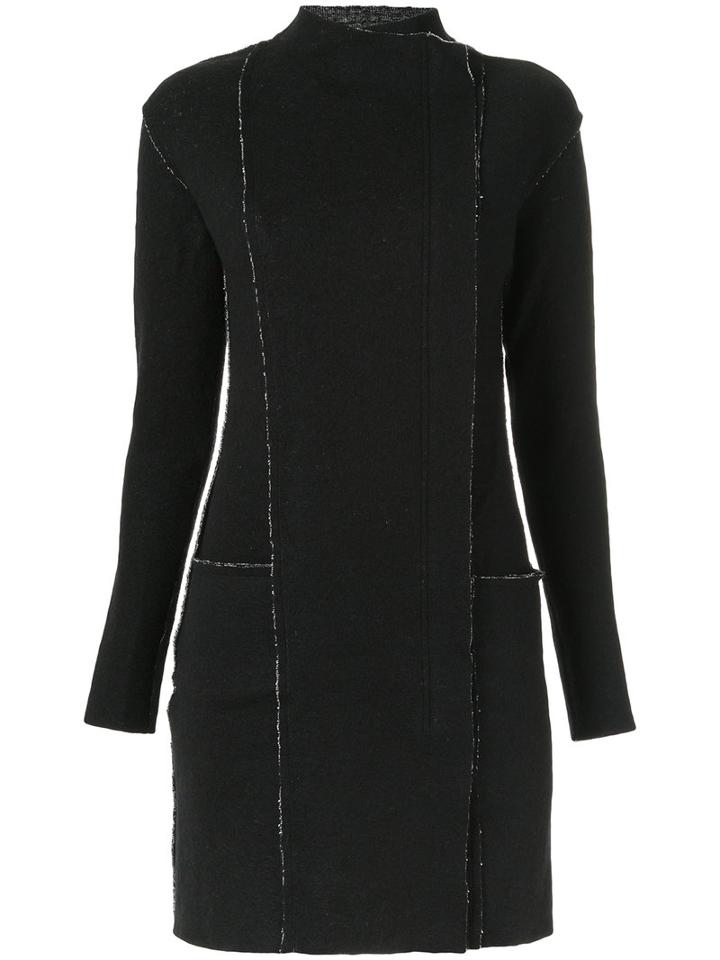 Uma Raquel Davidowicz - Panelled Coat - Women - Cotton/wool - 38, Black, Cotton/wool