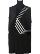Rick Owens Embroidered Sleeveless Knit Top, Men's, Size: Large, Black, Cotton/polyamide/wool/virgin Wool