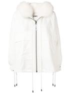 Yves Salomon Army Oversized Hooded Jacket - White