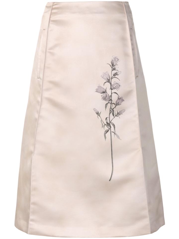Bottega Veneta Chinoise Floral Skirt - Nude & Neutrals