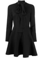 Valentino Scalloped Short Dress - Black