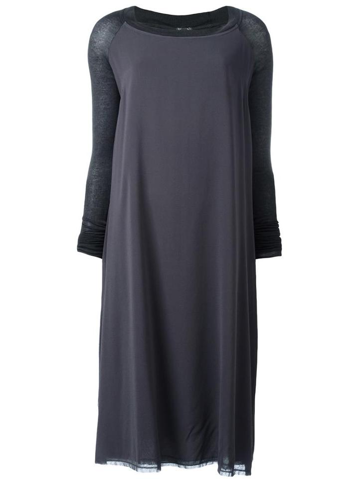 Kristensen Du Nord Double Panel Dress, Women's, Size: 2, Grey, Silk/spandex/elastane