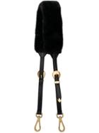 Orciani Mink Fur Bag Strap - Black
