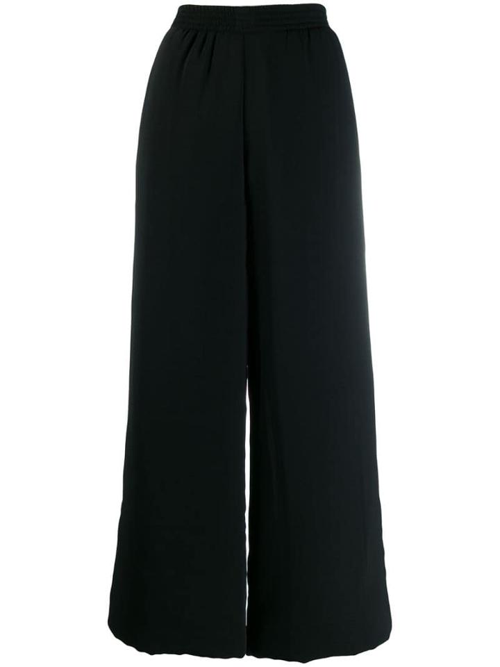 Mm6 Maison Margiela Wide Leg High-rise Trousers - Black