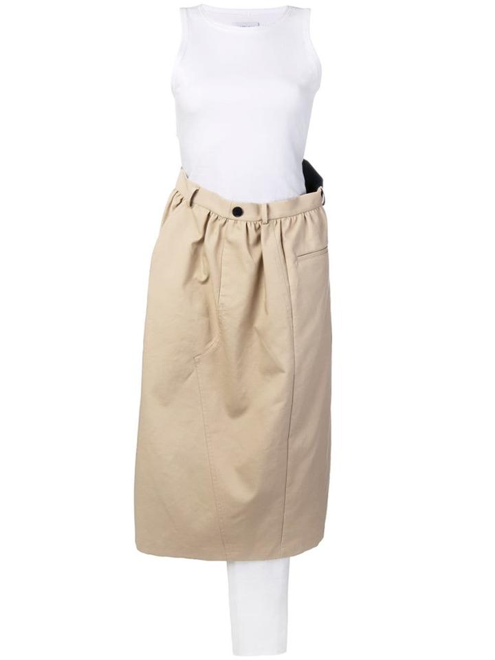 Ambush Contrast Panel Dress - Neutrals