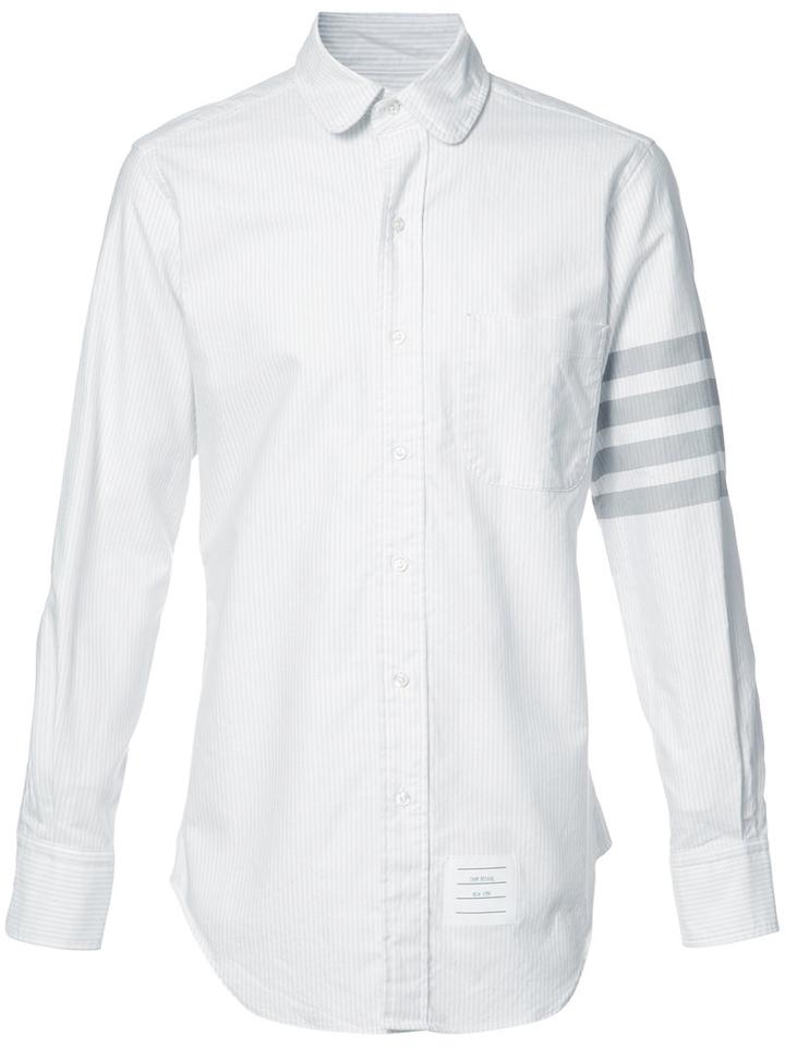 Striped Sleeve Shirt - Men - Cotton - 3, Grey, Cotton, Thom Browne